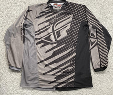 Fly Racing Jersey Mens XL Gray Black Kinetic Shock Motocross Dirt Bike Off Road