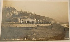 Antique Postcard – The New Undercliff Drive, Bournemouth – Posted 1908