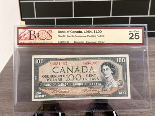 1954 bank canada 100 - 1954, of