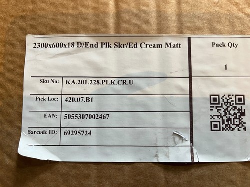 Wren shaker end panel cream - panel,
