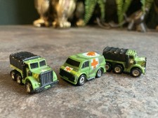 💥Micro Machines Galoob Army Military Chevrolet Chevy Van Green cargo truck x2