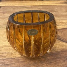 ROYAL BRIERLEY AMBER PURSE VASE 