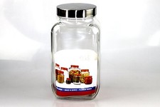 Square glass jar with - glass,