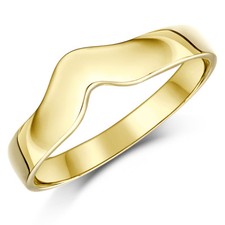 9ct Yellow Gold Curved