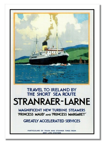 Stranraer larne railway poster - railway,