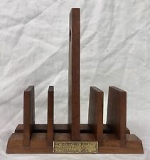 Vintage HMS Iron Duke Letter Rack, Salvaged Teak, WWI Battle of Jutland, 1916