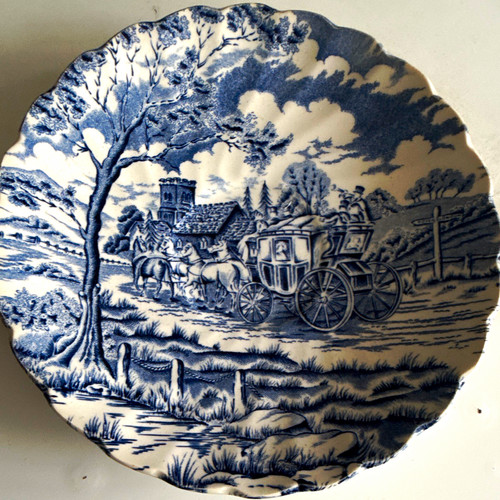 Blue white scenic ceramic - scenic,