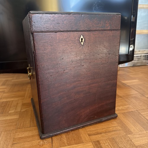 Antique dark wood wooden box - antique,