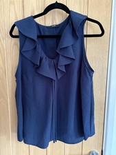 George Ruffle Vest Navy Blue