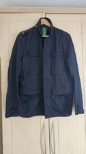 Quality Ma.Strum Men's Overshirt Jacket Navy Blue **Missing Button Size Large