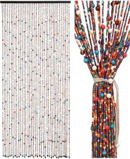 Ezcasch 90x200cm Beaded Door Curtain 38 Strands Retro Bead Curtain For Doorway A