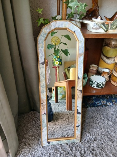 Vintage octagon wall mirror - vintage,
