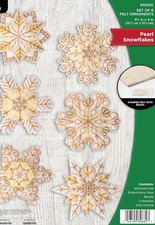 Bucilla Pearl Snowflakes Felt