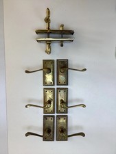 Vintage Reclaimed Brass Rope Twist Design Door Lever Handles x 4 Pairs Job Lot 2