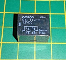 Omron G4S-112P-B Miniature PCB Relay 12V D.C. Coil/SPCO Contacts/Good Condition.