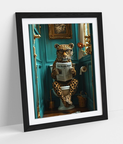 Leopard toilet funny - on,