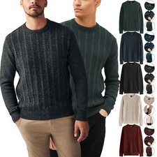 Mens Chunky Cable Knitted