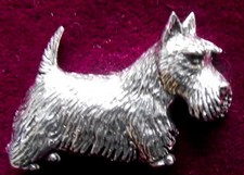 Pewter Scottie Scotty Dog Brooch Pin  Quality