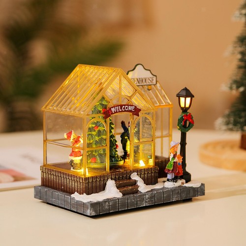 Christmas scene village - christmas, houses