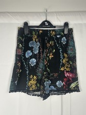 TU Black Floral Shorts Size 8