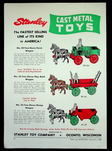 Stanley cast metal toys horse - metal,