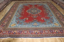 LARGE HANDMADE PERSIAN ORIENTAL WOOL CARPET  OF FLORAL DESIGN 390 X 315 CM