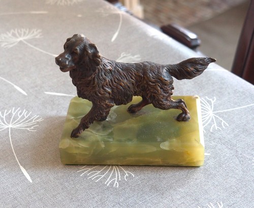 Antique austrian bronze dog - bronze, on