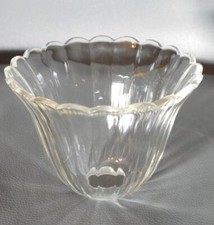 Large Vintage Glass Chandelier Ribbed Top Canopy Spare Part