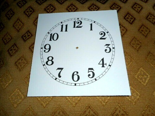 Clock dial face paper card - clock,