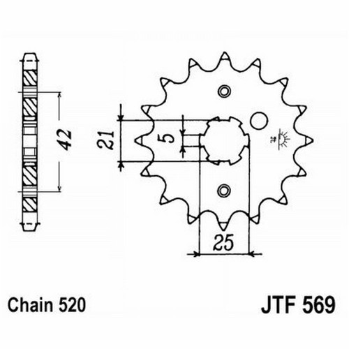 Sprocket 569 z14 yamaha 500 - sprocket, jt