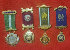 R.A.O.B. 4 x Buffalo Breast Jewels including St Clements Lodge
