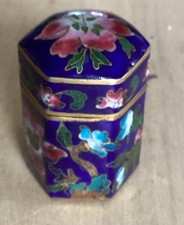 Vintage Cloisonné Vesta Case Match Box Pot