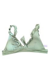 Monsoon New Swimwear Bikini Top Green Frill Size 16 New With Out Tags Accessoriz