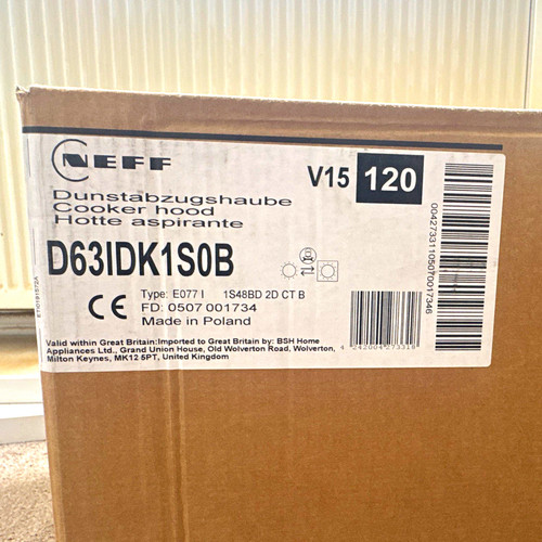Neff d63idk1s0b cooker hood - neff,