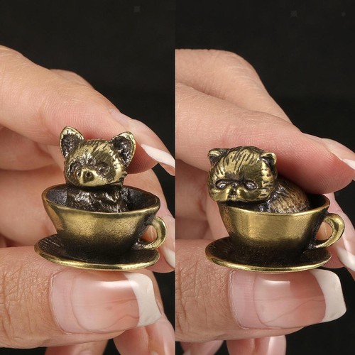 Coffee cup pet figurine - coffee,