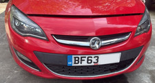 VAUXHALL ASTRA 2012 - 2015 COMPLETE FRONT BUMPER [INC GRILL] RED [50B] DAMAGE