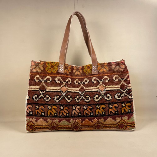 Vintage carpet bag large - carpet,