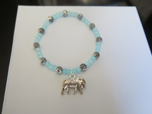 Aqua blue silver beaded - aqua,