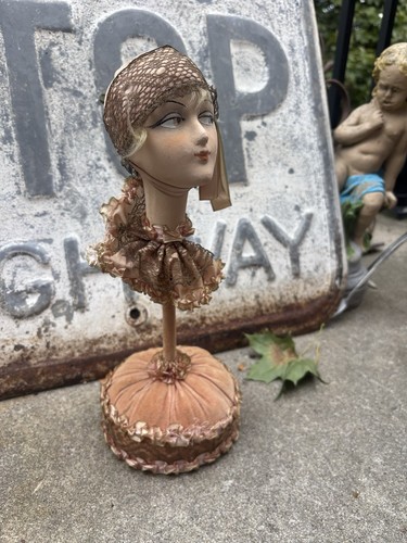 Art deco head hat stand - deco,