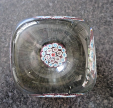Rare Whitefriars Millefiori Art Glass Paperweight Star To Centre Cane.