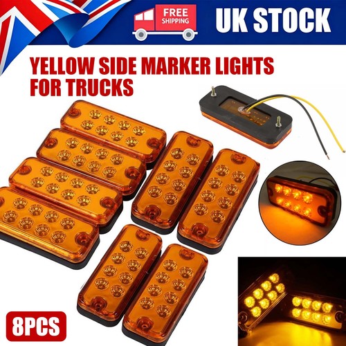8pcs orange marker side led - orange,