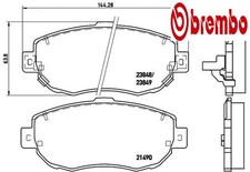 Front brake pad set disc - front,