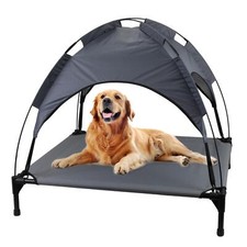 Large Raised Dog Bed Puppy Pet Cot Elevated Tent Roof Canopy Sun Shade Cover
