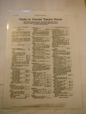 1955, 'GUIDE TO CURRENT PRICES' FOR TRACTOR AND CRAWLERS (LAMINATED PHOTOCOPY)