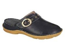NURSES BLACK MULE,COMFORT,SOFT LEATHER,CLOGS,WORK,UNIFORM,SHOES,NAVY,LIGHTWEIGHT