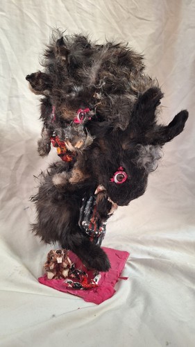 Taxidermy goth rabbit unique - rabbit,
