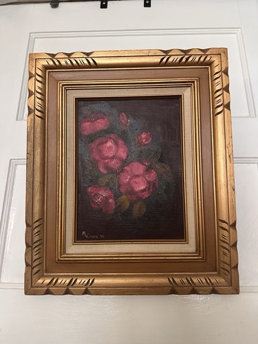 Original oil painting pink - original,