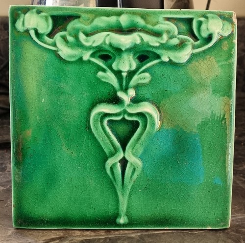Art nouveau fireplace - art,