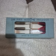 Genuine Jim Pike Brass Darts Set in Original Box with Original Feathered Flights