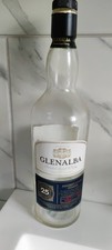 Rare 25 year old Glen Alba Empty Whisky Bottle.  Great For Bar/display